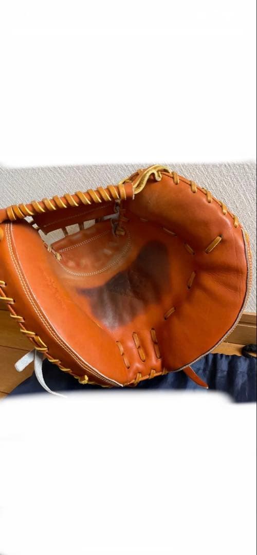 キャッチャーミット　AXF x Belgard 硬式グローブ オレンジ
