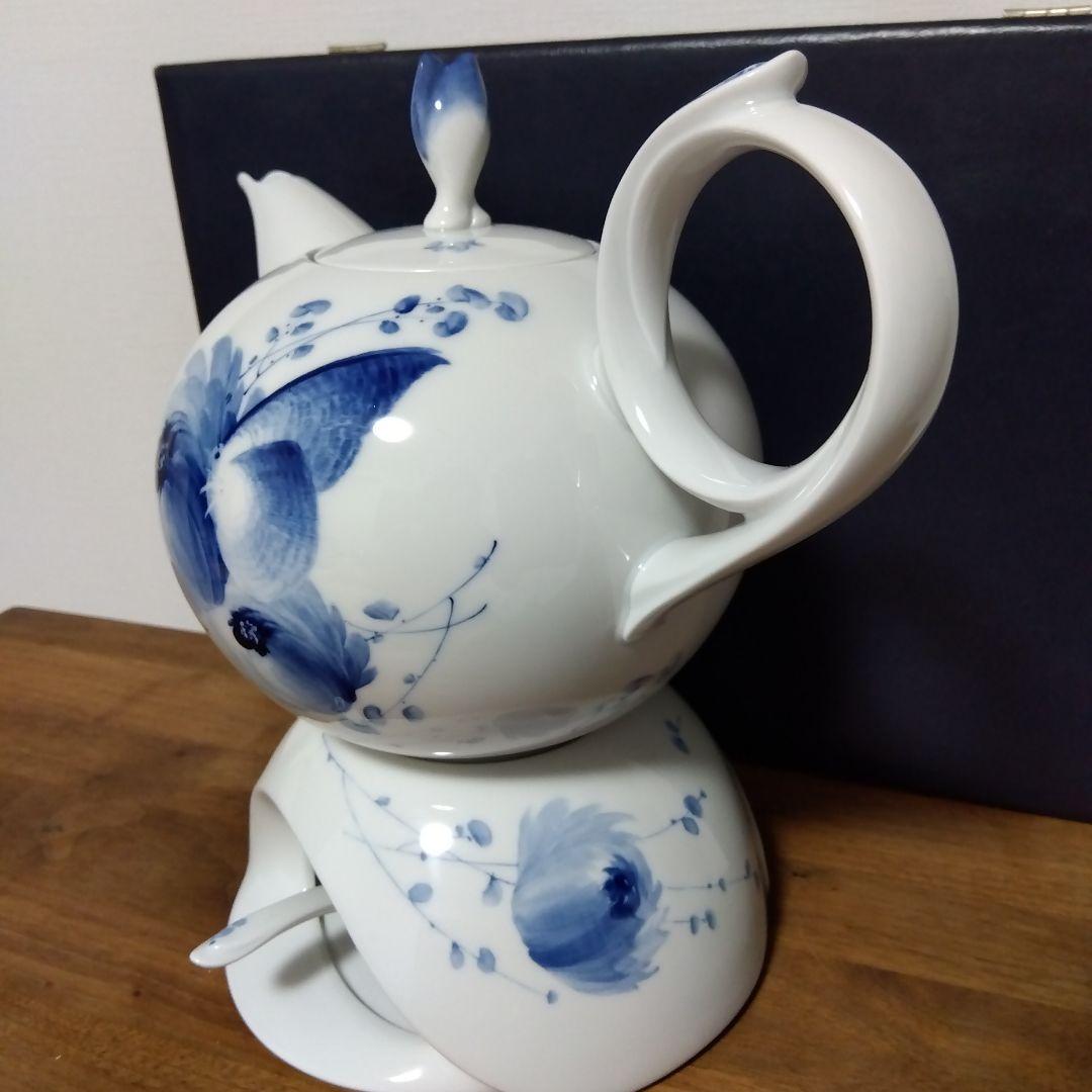 超美品 Meissen マイセン 青い花 ウォーマー＆キャンドルホルダー