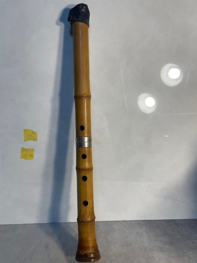 尺八 琴古流 竹治 在銘 1尺8寸管 銀巻 中継ぎ 緩みなし 音出し確認済み