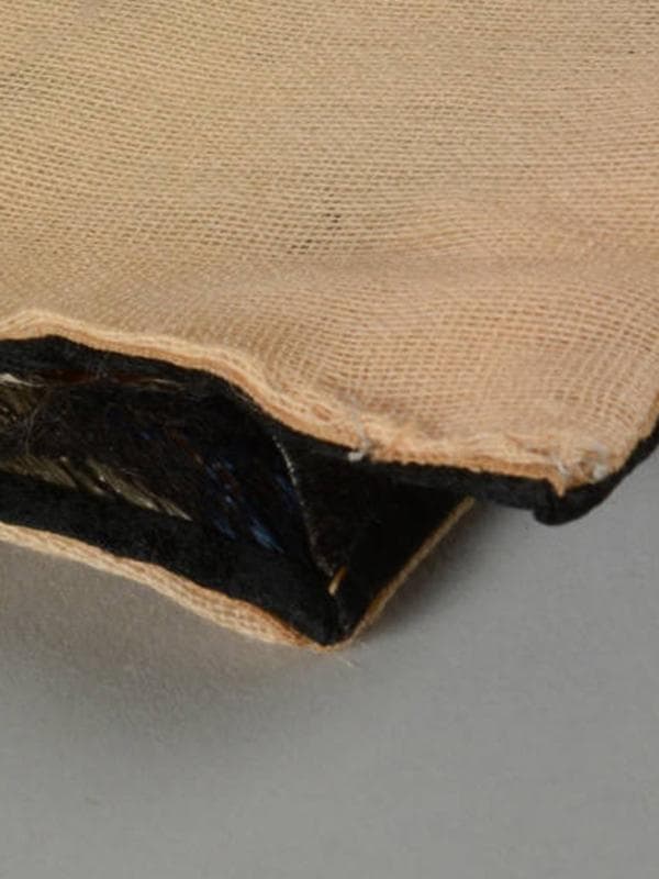 【珍】　★ 亭台人物図繍片 ★　民国時期　刺繍 山水紋 仕女紋　民間織繍