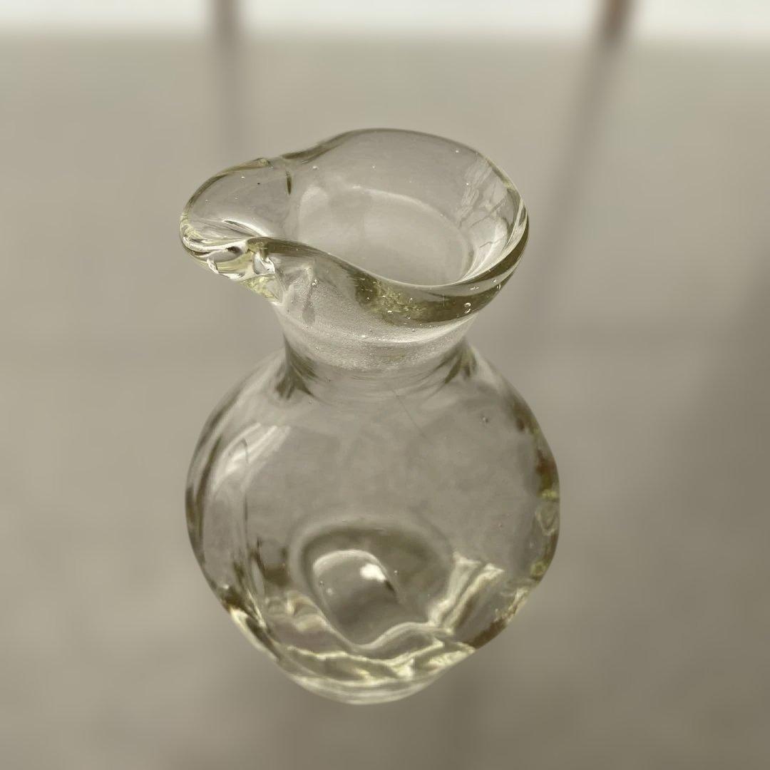 民藝　倉敷ガラス　小谷眞三さん　吹きガラス　ソース瓶　 醤油差し　クリアガラス