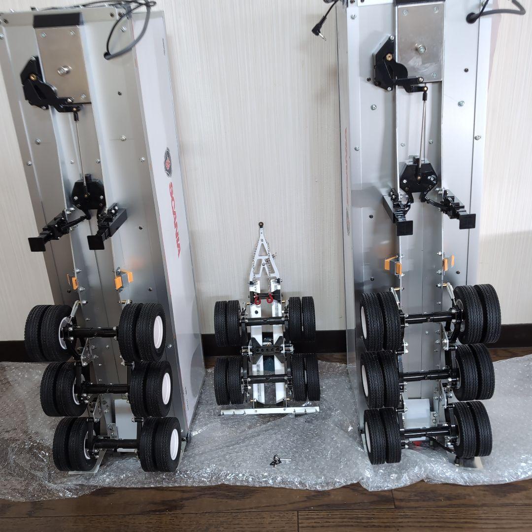 タミヤ1/14スカニア770S6x4のダブルストレーラーです