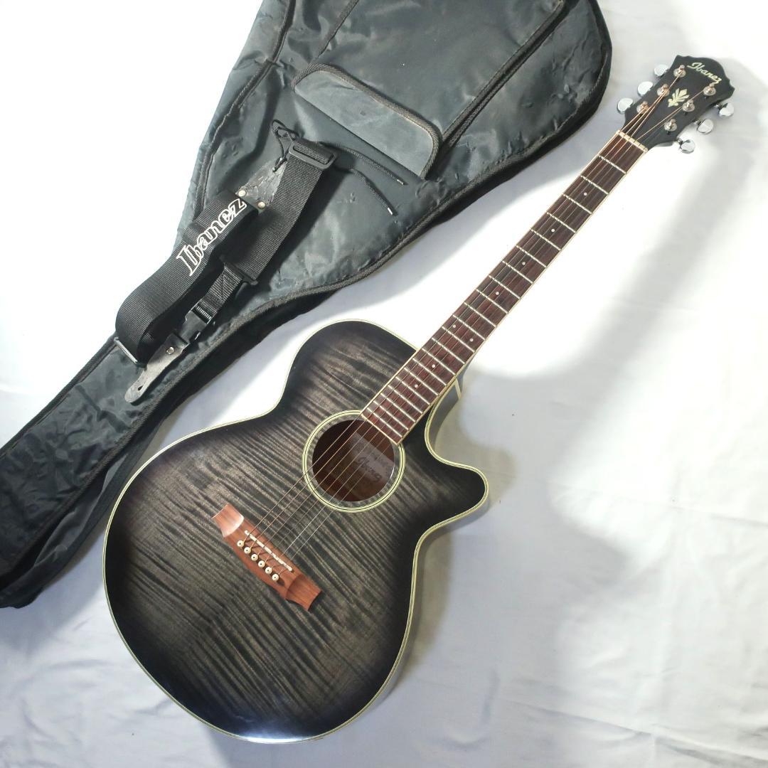 段 弦 Ibanez AEG450TK エレアコ ギター ストラップ＆ケース付