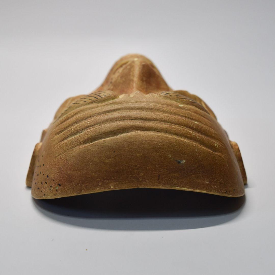 狂言面 貝杓子 面袋付 美品 (M8)