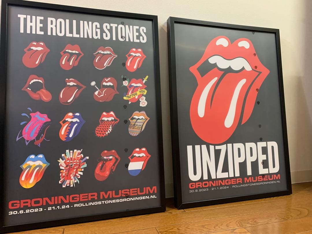 【ラスト1枚、額付】ローリングストーンズ展ポスター② ROLLINGSTONES