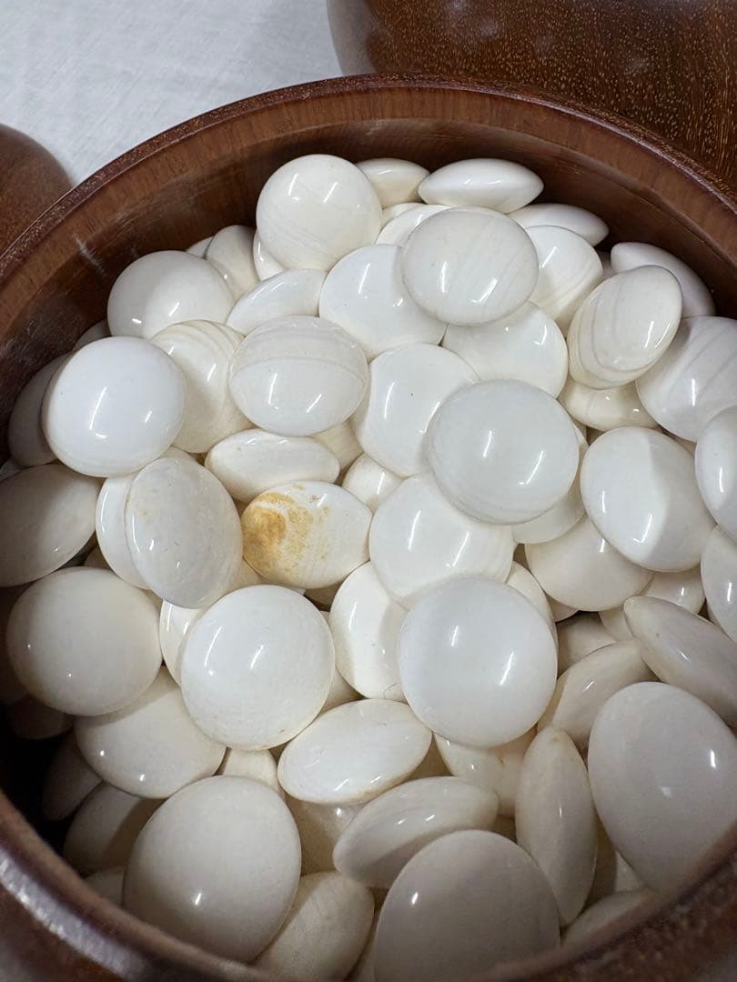 碁盤 碁石付き 希少 囲碁 碁石 本蛤碁石 碁盤セット