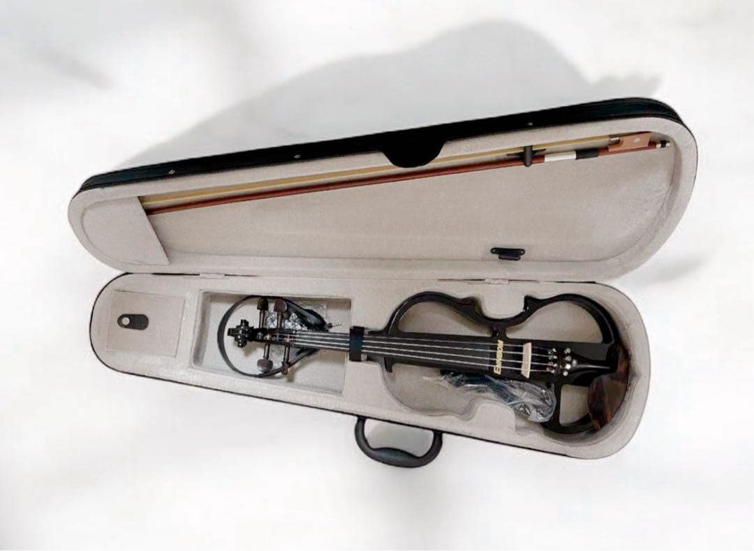 エレキヴァイオリン エボニー サイレント バイオリン 4/4 初心者入門セット