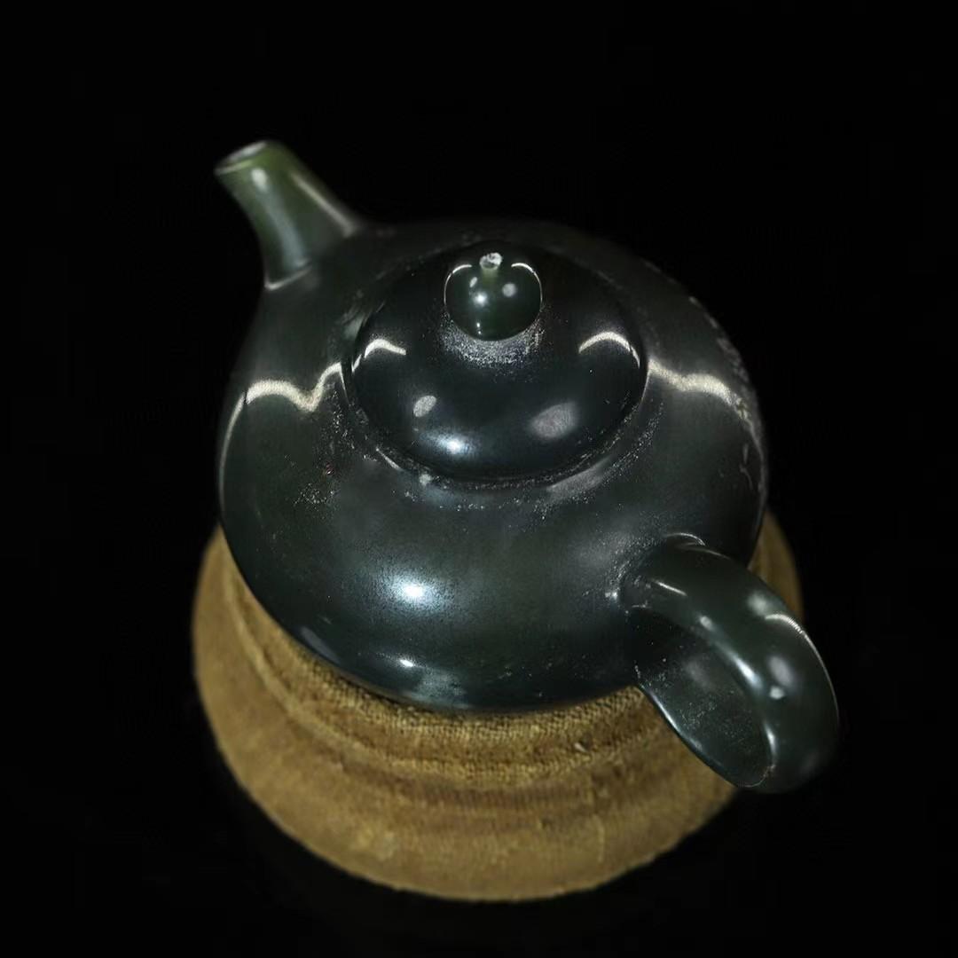 中国古美術・旧蔵寿山石【宝壺】飾り・己丑年福厂作・木箱付き・手彫り・文房置物