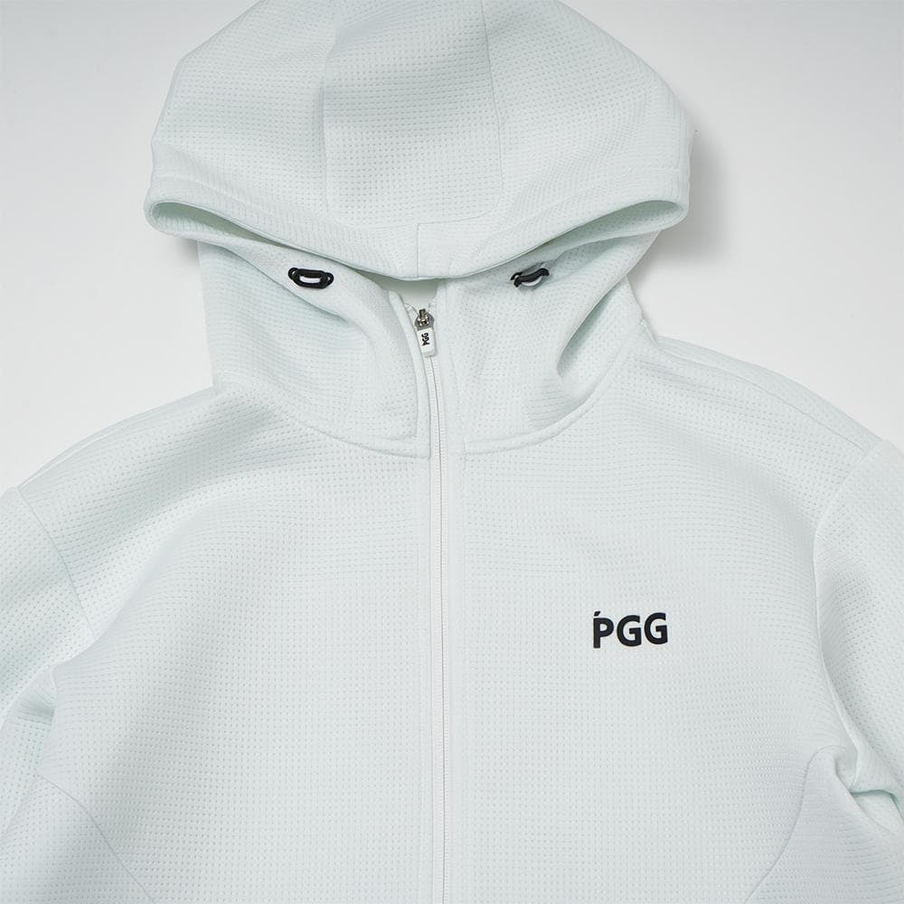 PEARLY GATES パーリーゲイツ PGG ジップフードパーカ白グレー 6