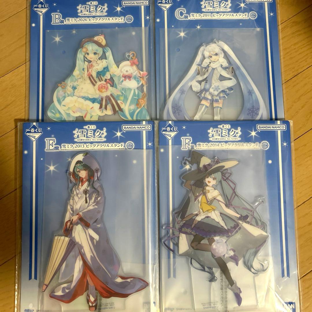 一番くじ 雪ミク 2026 B賞 C賞 E賞 F賞 J賞 L賞 M賞 P賞セット