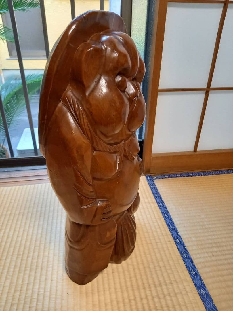 木彫り　たぬき　置物　 約60cm