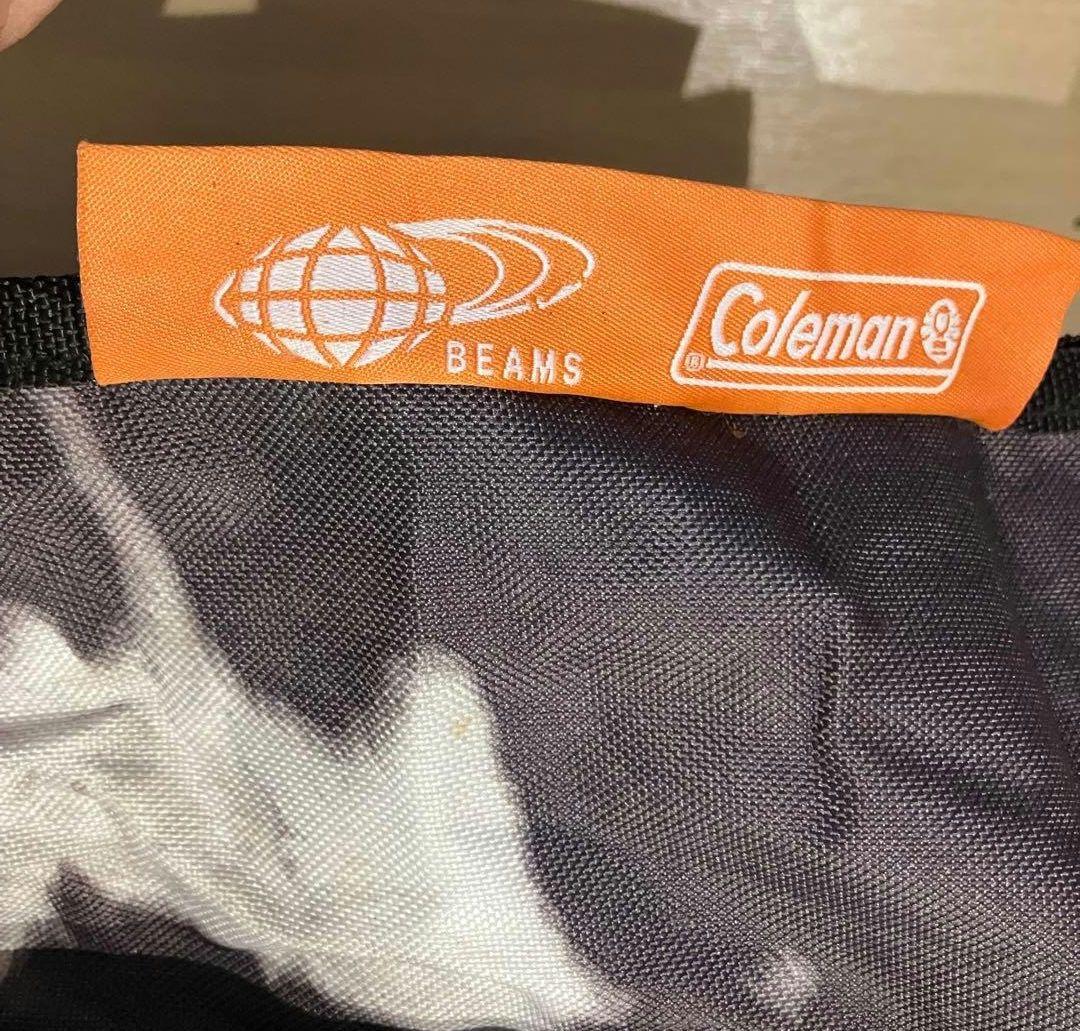 入手困難　Coleman×BEAMS ハラコ柄 折畳みベンチチェア 2人用