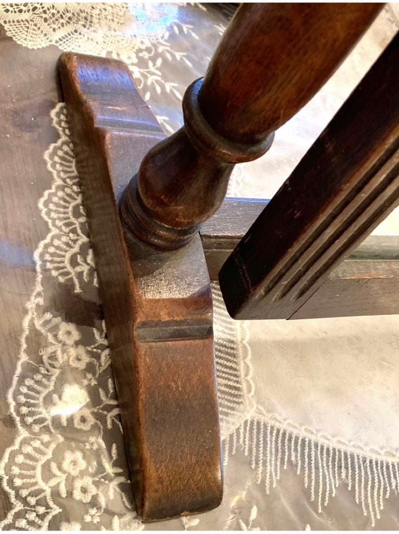 英国　イギリス　アンティーク　スタンドミラー　鏡　ドレッサー　オーク材　家具