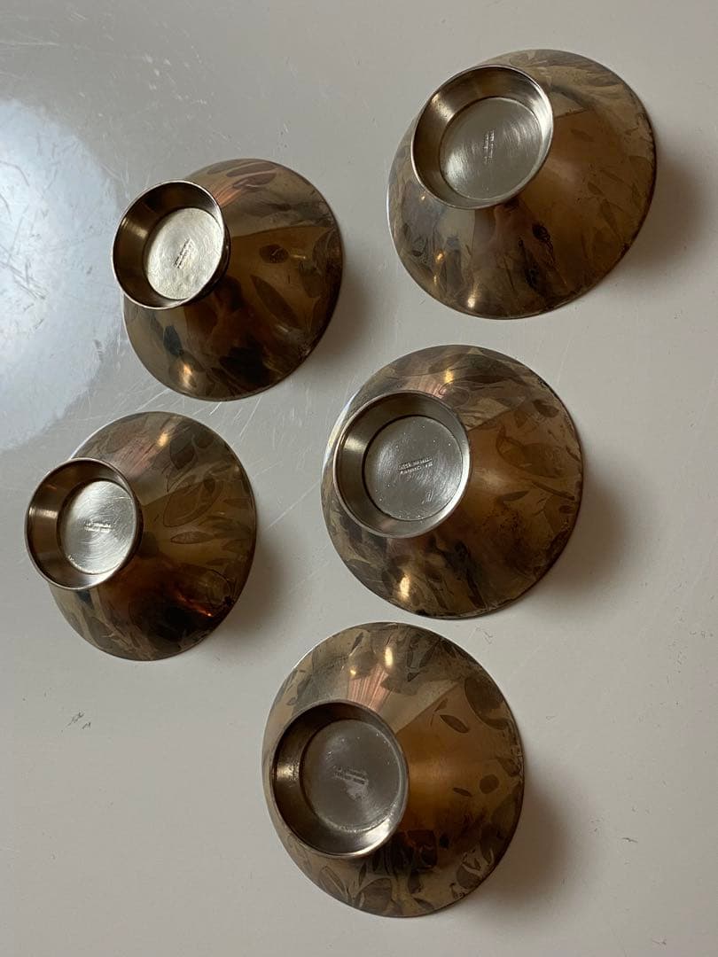 ELA DENMARK STERLING 925S 七宝焼き 盃 5個 シルバー