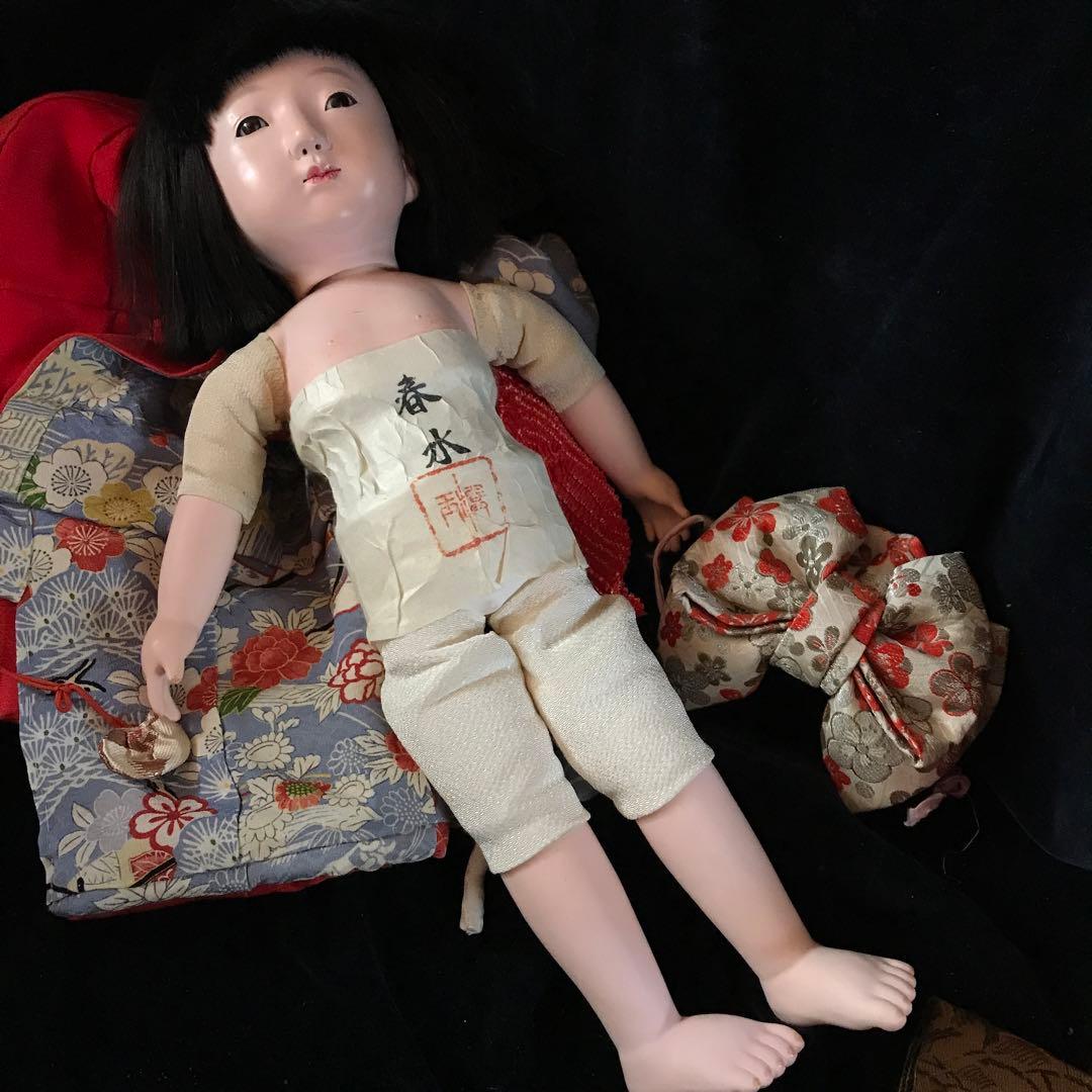 市松人形　春水　12号　昭和初期　鳴きます