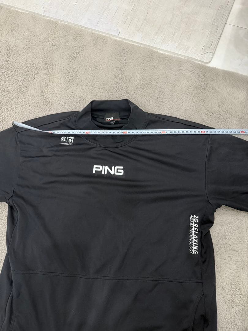 PING ブラックシャツ＆パンツセット L