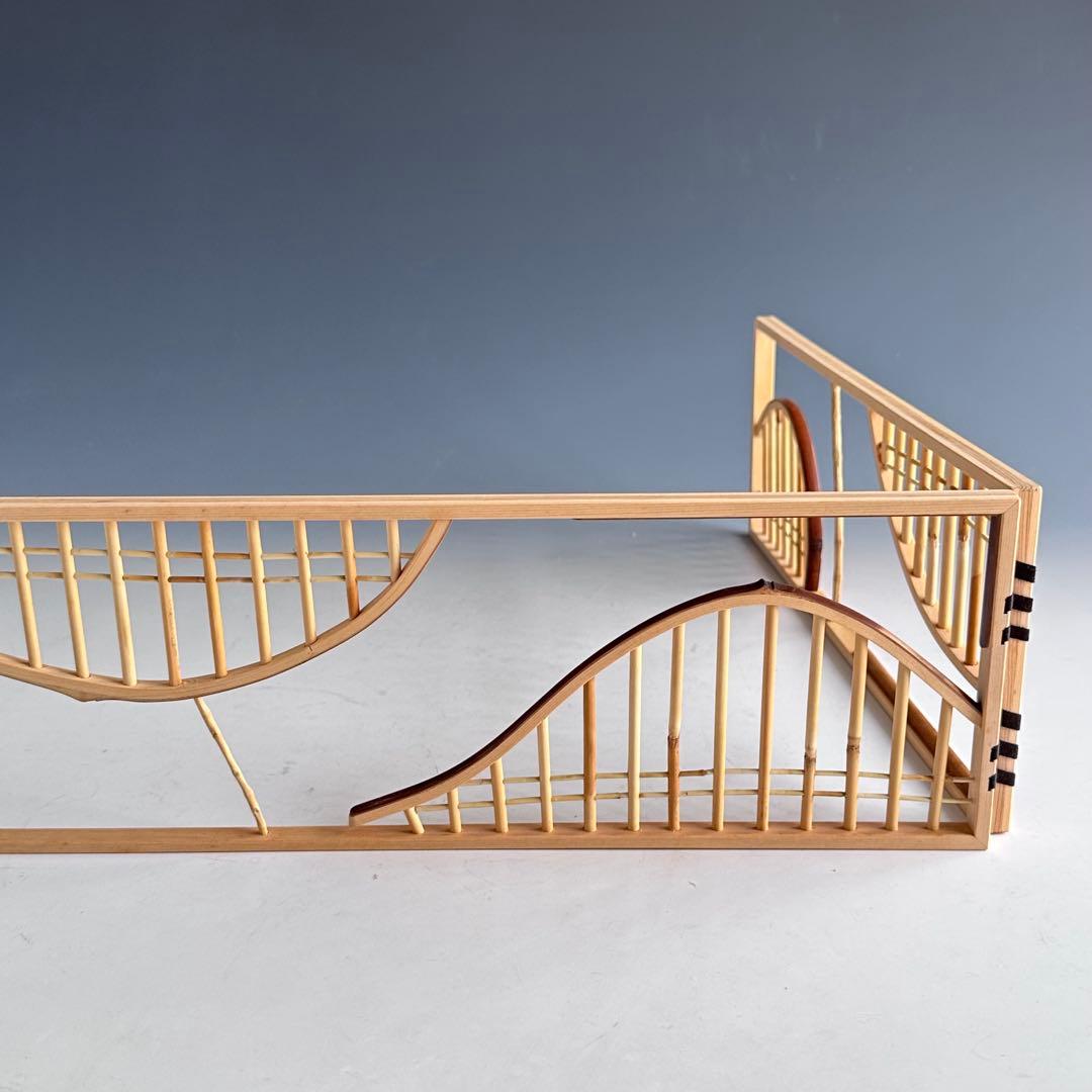 茶道具　煎茶用　結界　竹窓　南部指物師　藪内高達斉　共箱　工芸　煎茶道　茶会