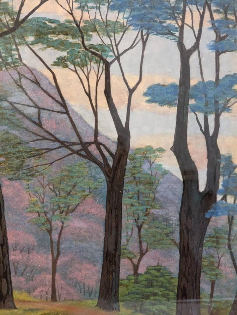 【真作】絵画　杉浦光道　日本画6号　女峯への径　澄み渡る自然の息吹　U103