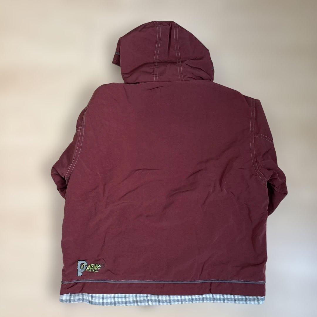 ピンクターン　スキーウェア　上下セット　ボルドー×グレー　Lサイズ