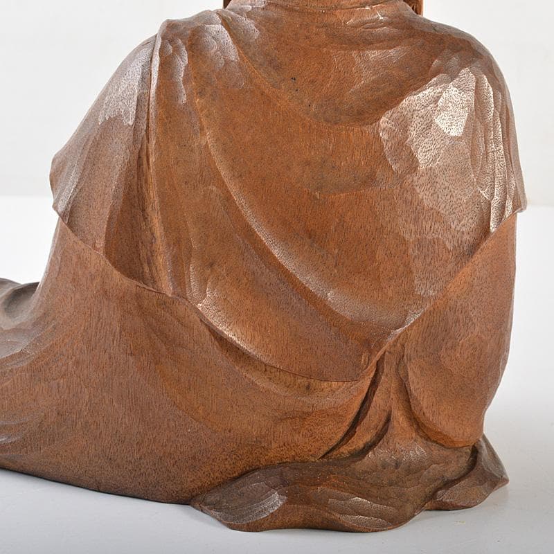 仏教美術　木彫　達磨像　仏像　置物　在銘　V　R7332