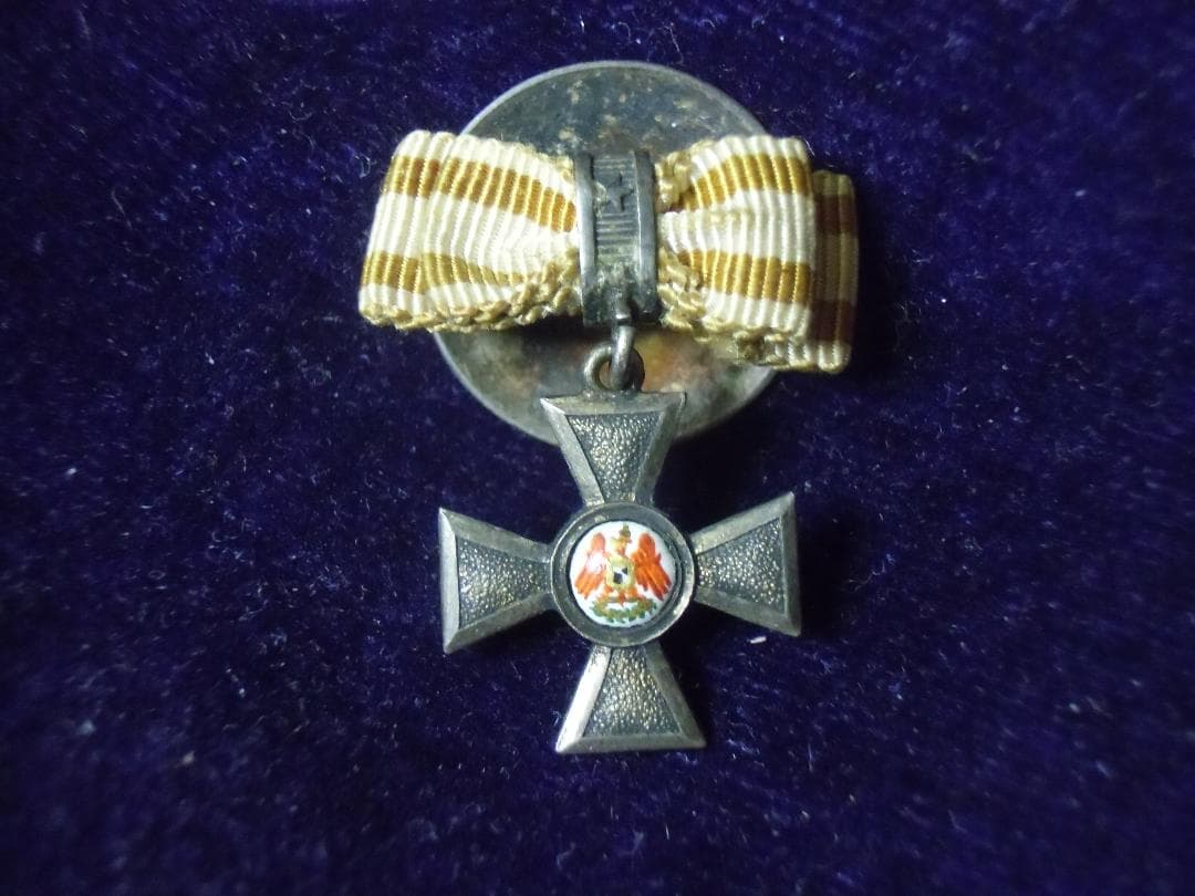 Ｗ帝政ドイツ軍＊プロイセン王国＊１８６１年赤鷲勲章ミニシュアボタン穴用（実物）