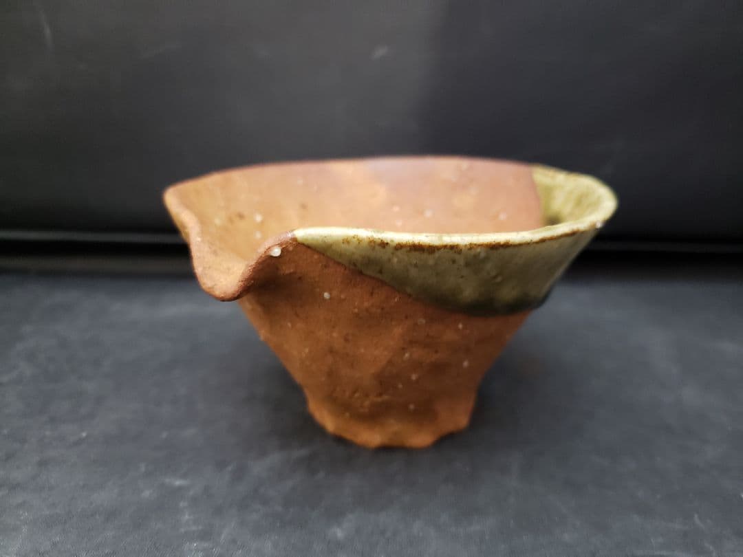 信楽焼　煎茶器　神崎紫峰　手捻り　急須　湯呑み5客　湯冷まし　煎茶道具　作家物