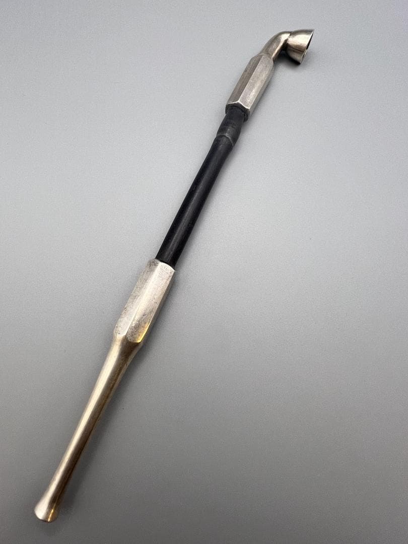 【海】純銀煙管　六角形　キセル　純刻印　銀細工　アンティーク　重量約45g