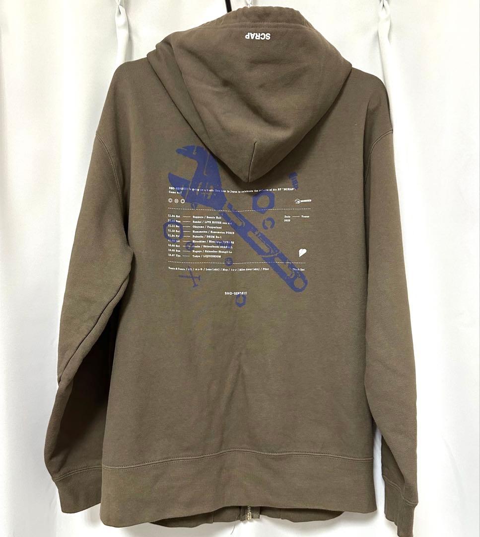 shosensei!! SCRAP ツアージップパーカー チャコールL