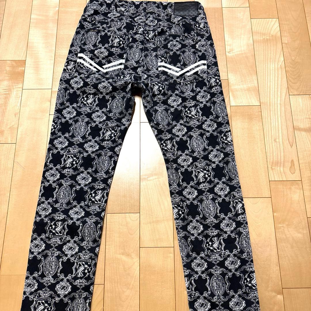 最終値下げ★カールカナイゴルフ　総柄パンツ　/XXL90cmストレッチ　黒