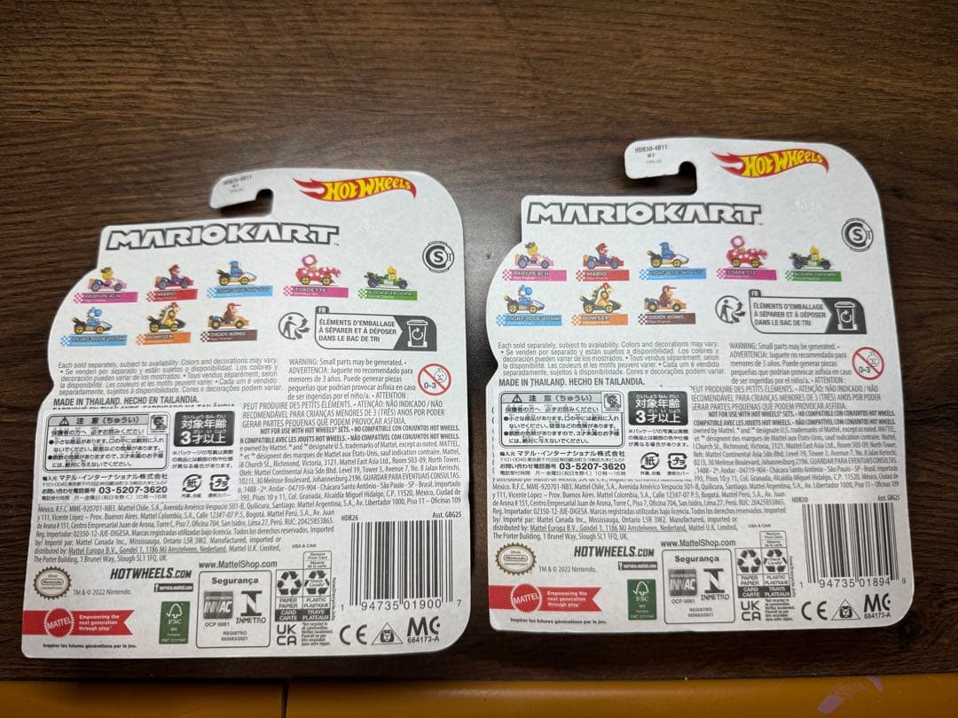 【バラ売り不可】ホットウィール　キノピコ　ベビーピーチ　マリオカート　2個セット