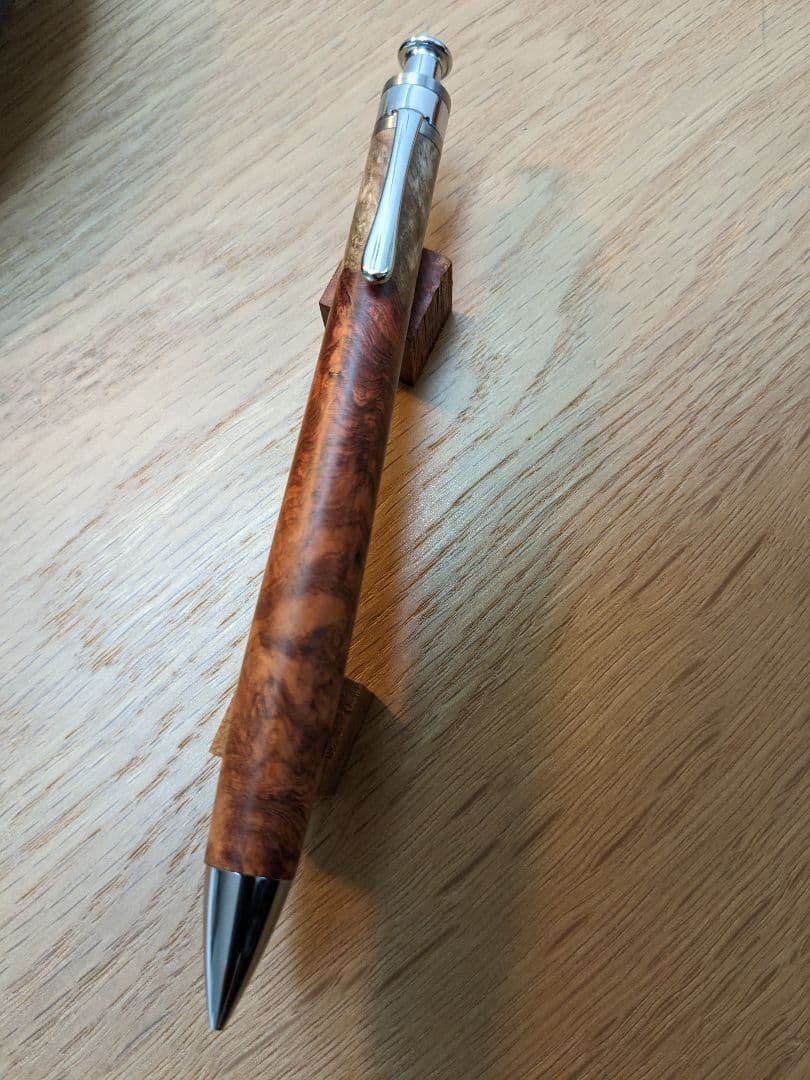 工房楔　本花梨瘤杢紅白　ペンシル楔　個展