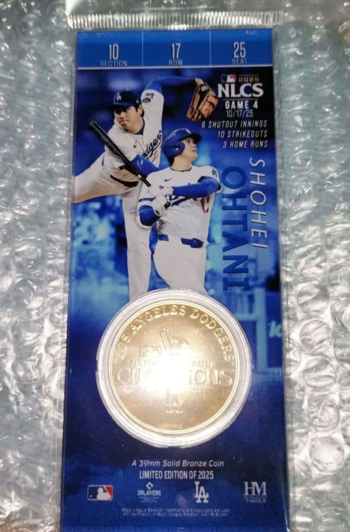 2025個限定　大谷翔平 チャンピオンシップ MVP 受賞記念アクリルプレート