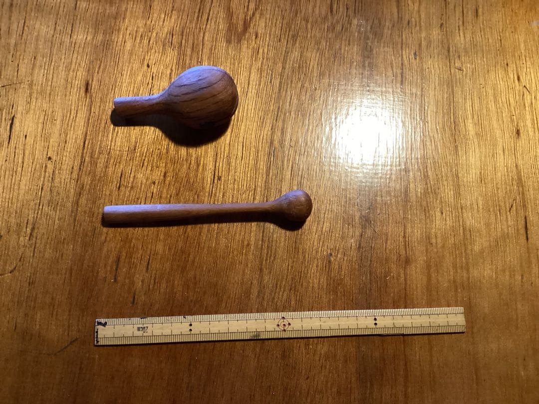 ハンドメイド　ウッドブロック　木柾　木魚　クラベス　7点セット 民族楽器