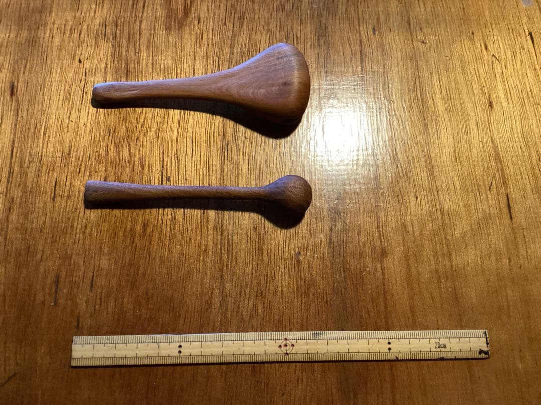 ハンドメイド　ウッドブロック　木柾　木魚　クラベス　7点セット 民族楽器