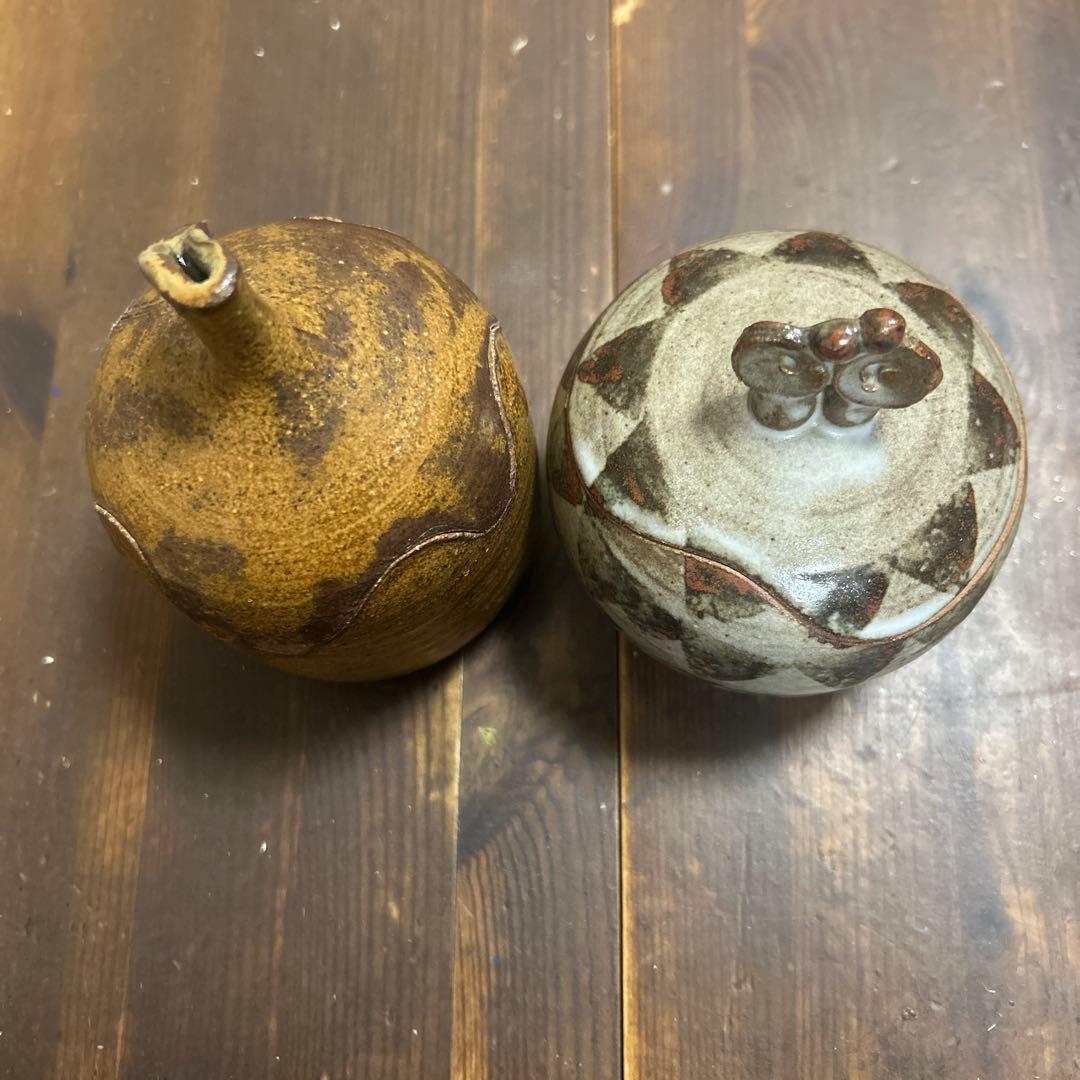 作家　陶芸作家　工芸品　蓋物　茶道具　シュガーポット　小物入れ