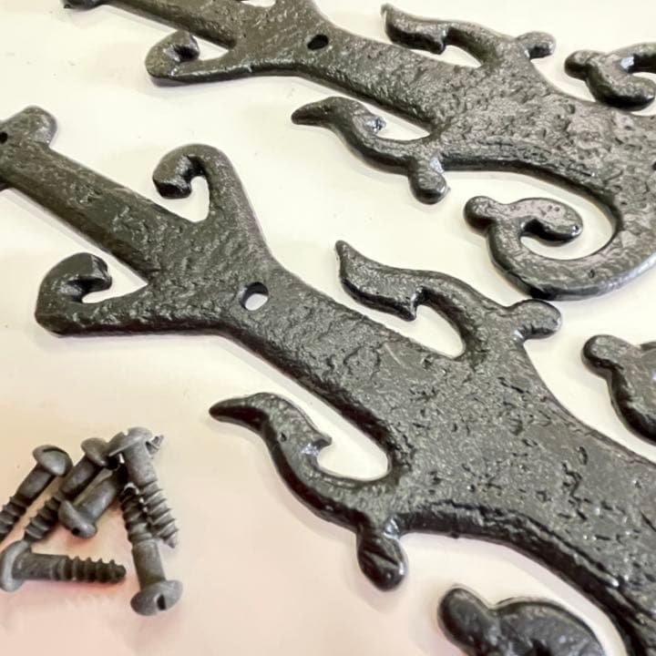 イギリスカークパトリック アイアンヒンジ 飾りヒンジ 蝶番2本のペア