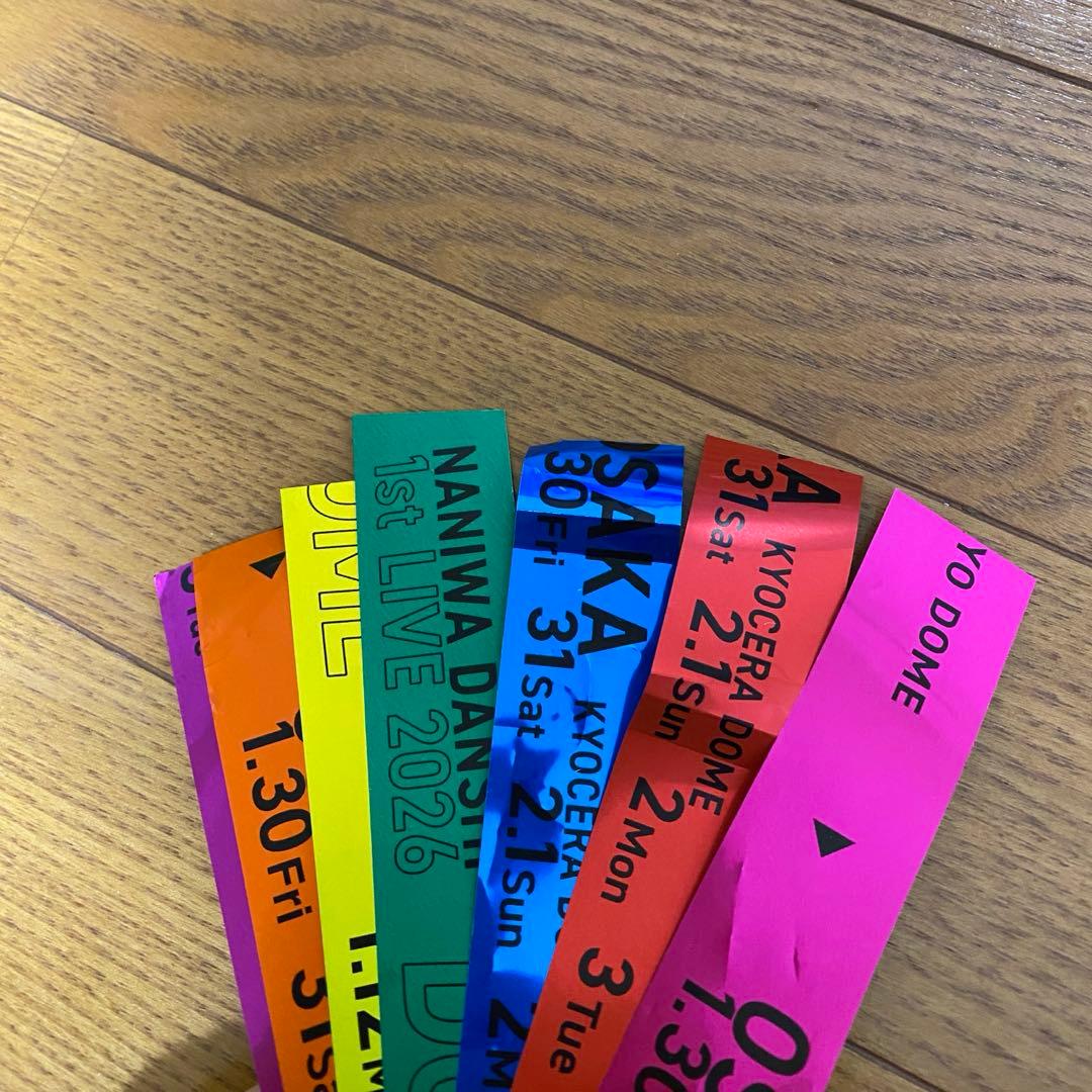 なにわ男子 VoyAGEドーム　銀テープ7本全色フル おまけチェキ写真とケース付