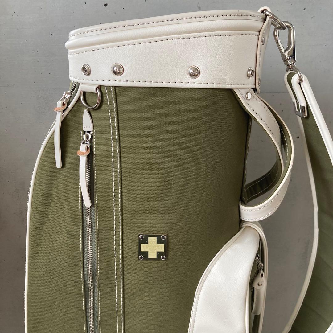 定価97900円⛳️極美品 木の庄帆布 クロスハンドルキャディバッグ グリーン
