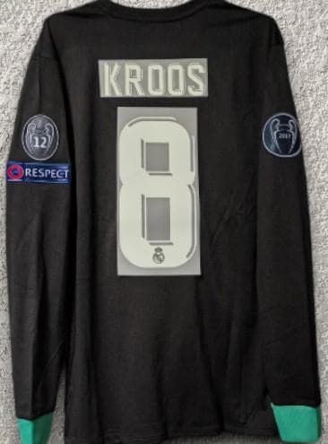 17/18 レアル・マドリード アウェイ 長袖ユニフォーム 8番 トニ・クロース