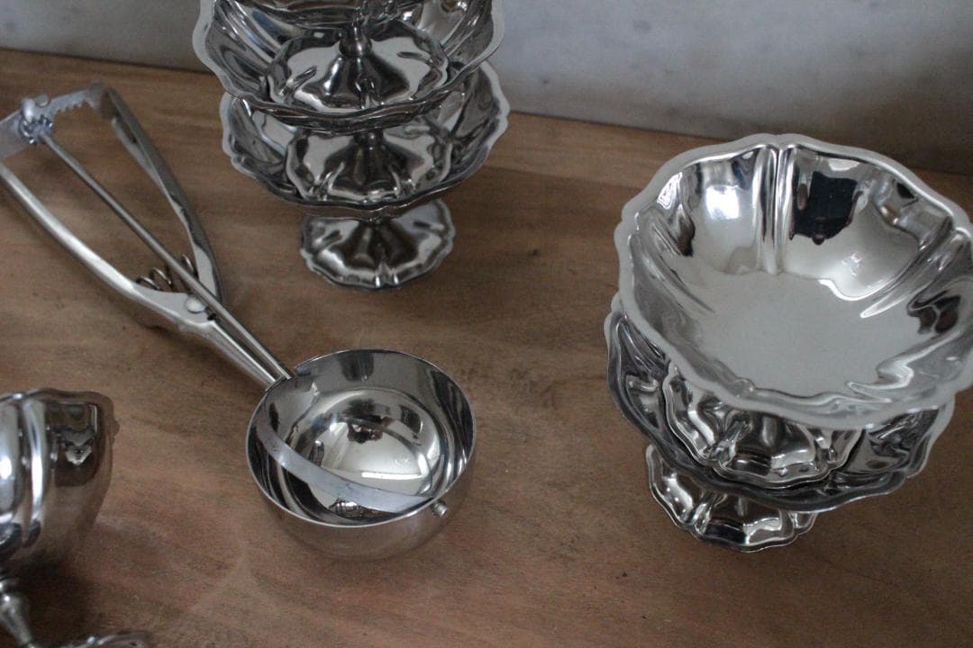 France Brocante アイスカップ 【S】サイズ2個セット/スプーン付