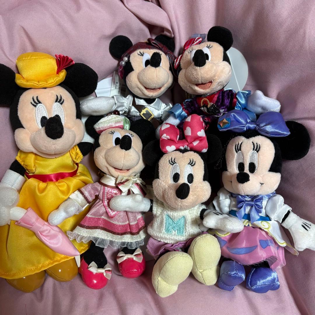 ディズニー ミニーマウス ぬいぐるみバッジ まとめ売り