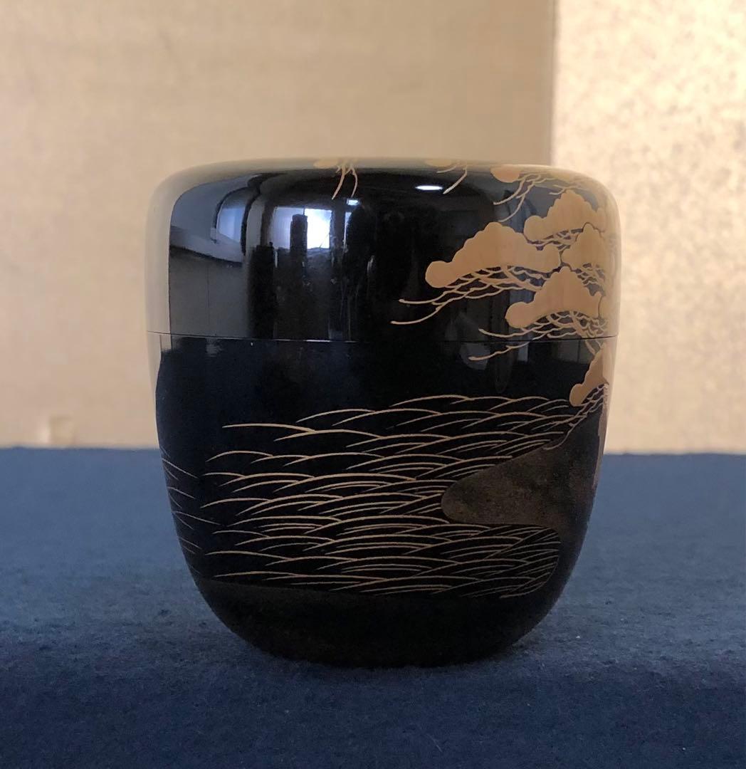 割引❗️《R》茶道具 棗 道場宗廣作 木製漆器 共箱　260109き2