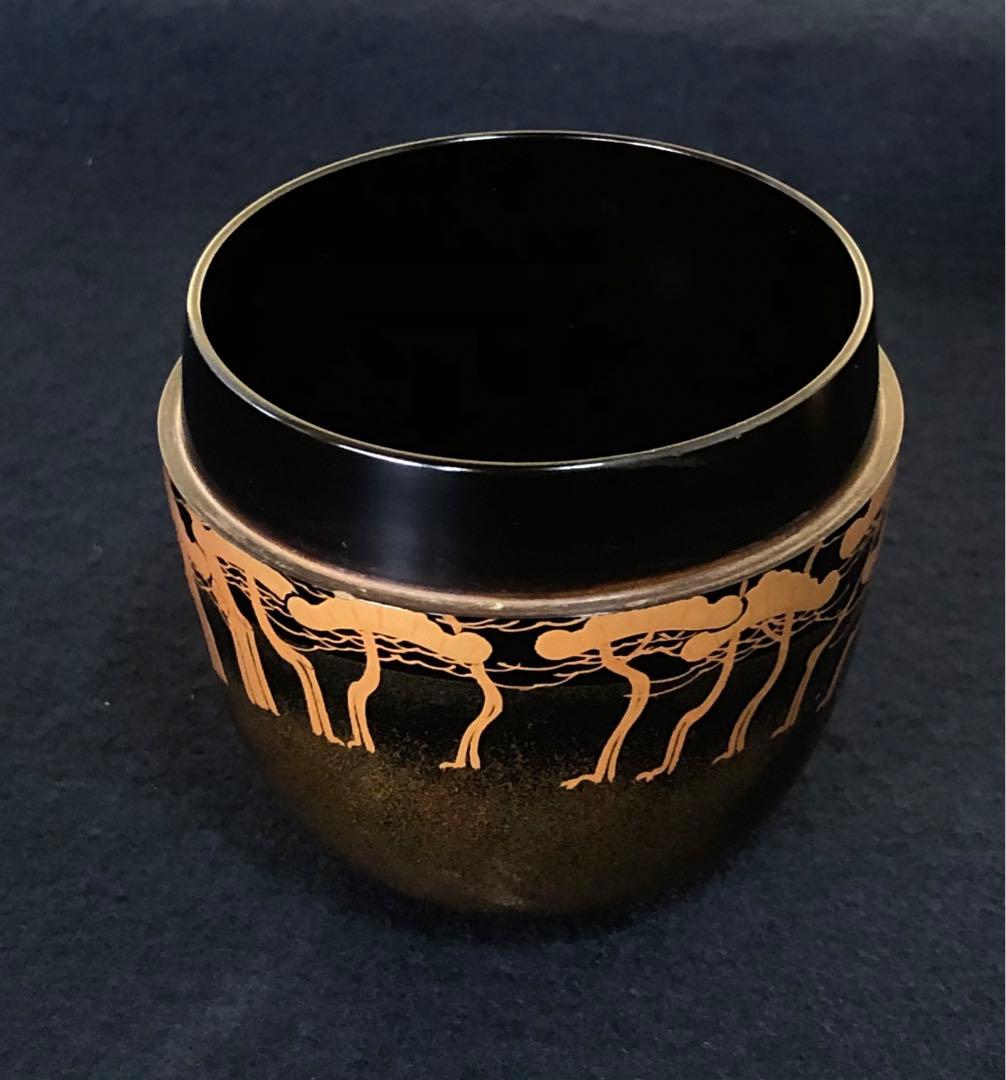 割引❗️《R》茶道具 棗 道場宗廣作 木製漆器 共箱　260109き2