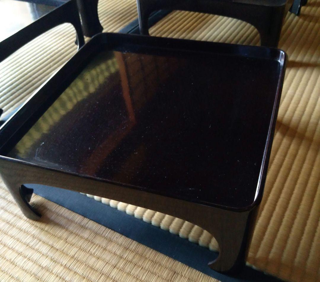 【骨董】足付き膳　10膳　 漆器　漆塗り　木製