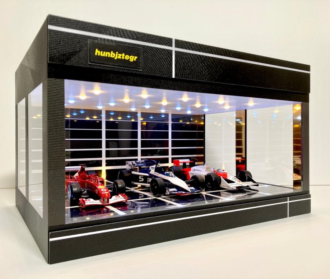 1/18展示2〜3台可・モダンBK・ディスプレーBOX / ネオジオラマ