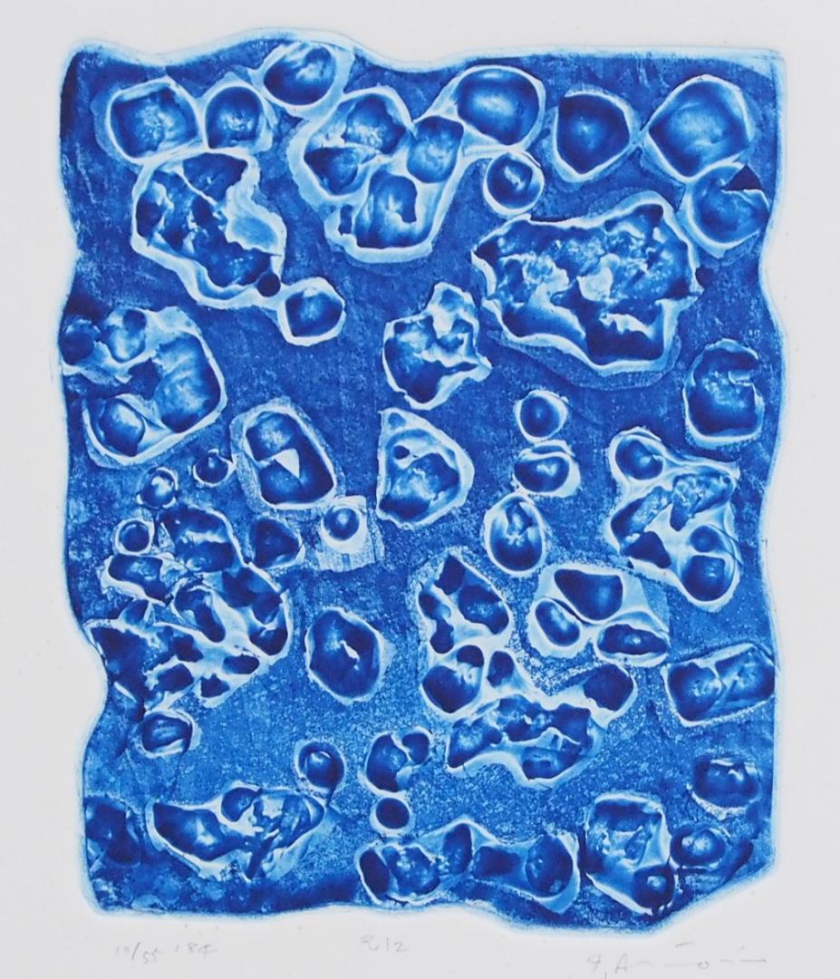 現代版画の鬼才◆一原有徳「RIz」◆ステンレス版画1984年55部◆サイン