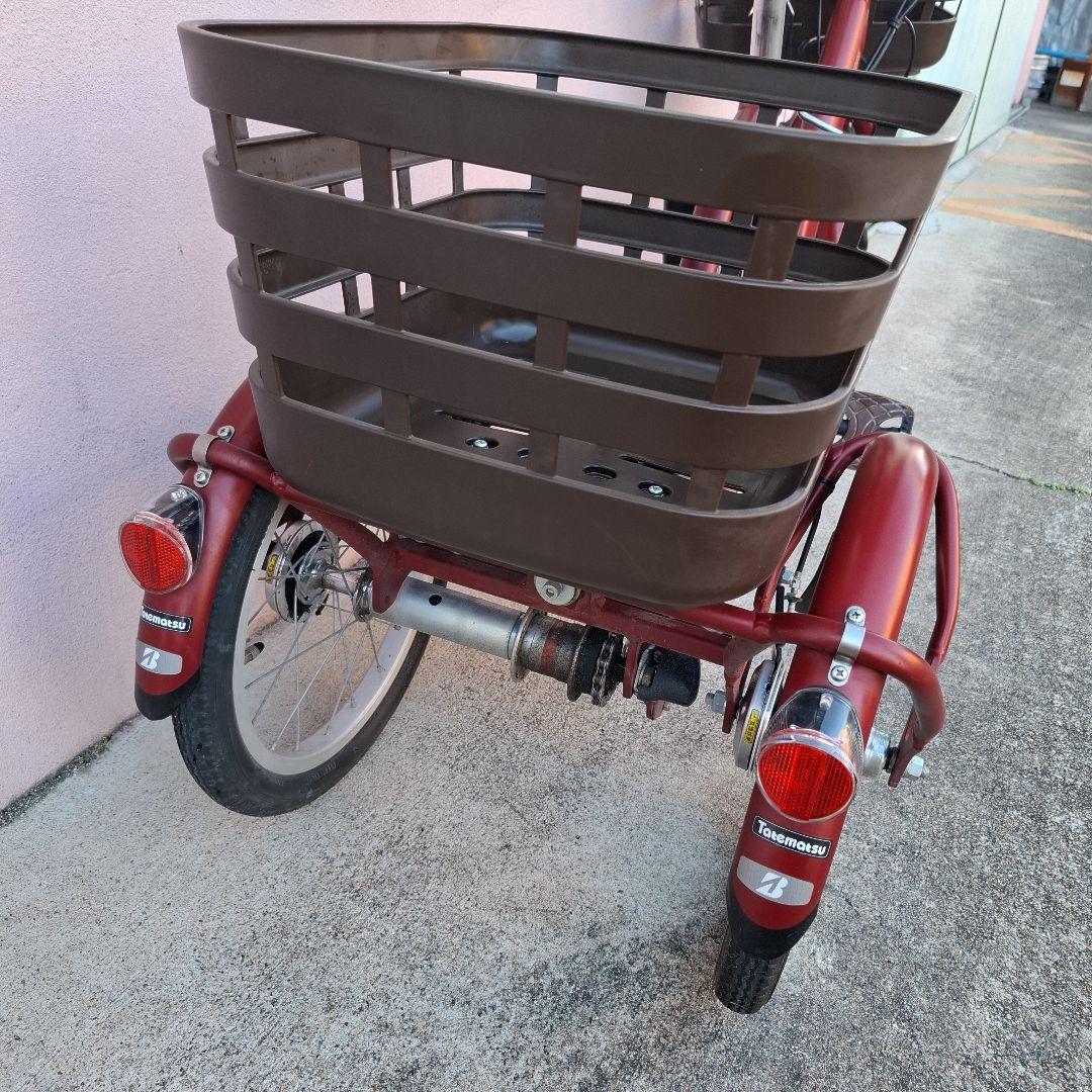 BRIDGESTONE電動アシスト三輪車レッド　ラケットワゴン（使用頻度少なめ）