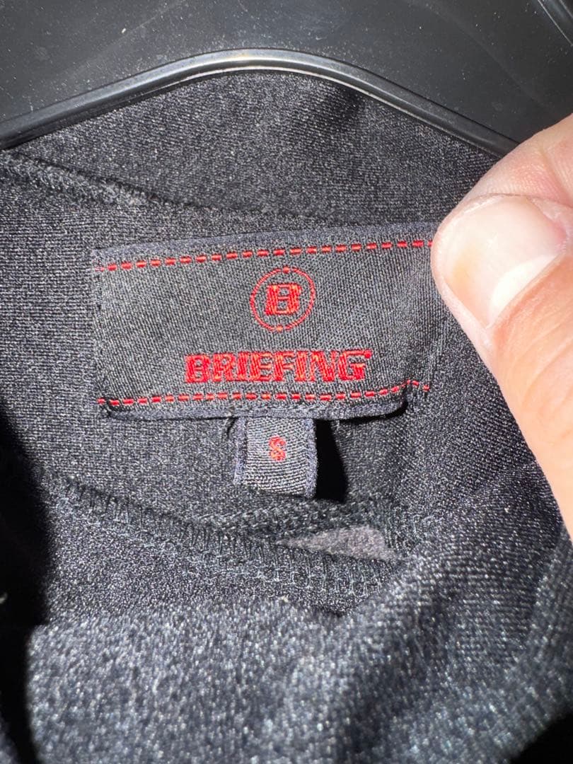 BRIEFING ブラック 長袖ウォームタートルネックシャツ