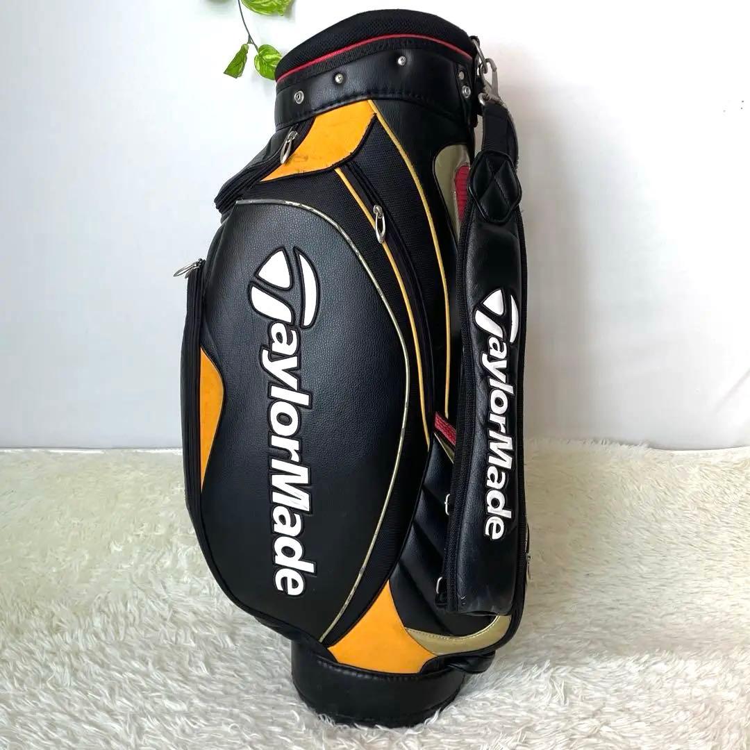 【格安出品】テーラーメイド キャディバッグ ゴルフバッグ レザー スタンド 良品