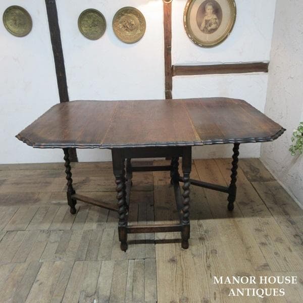 イギリス アンティーク 家具 ゲートレッグテーブル ダイニング 英国 6992d